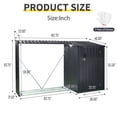 thumbnail image 4 of Black Steel Firewood Rack & Storage Shed - Outdoor Deck Storage, 4 of 7