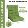 thumbnail image 3 of SDJPOI Rocking Chair Cushions Set of 2, 44”x 22”x 4'' Waterproof Non-Slip High Back Patio Furniture Cushions Replacement with Ties for Indoor/Outdoor Chairs, 3 of 5