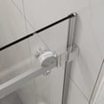 thumbnail image 4 of Frameless Shower Door, 48" W x 72" H Sleek Silent Sliding Glass Door, 1/4" (6mm) Thick Tempered Clear Glass with Easy-clean Coating, Heavy-Duty 304 Stainless Steel, Chrome, 4 of 8