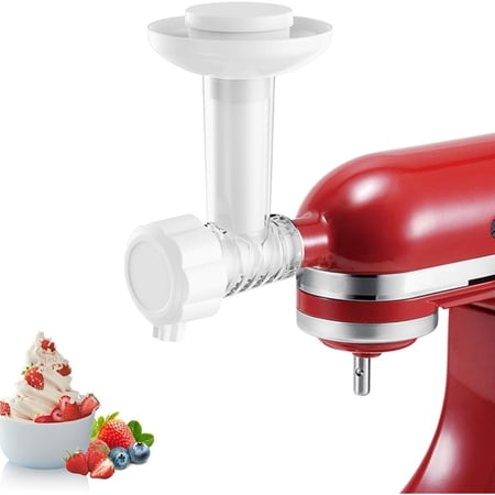 Ice Cream Maker Attachment for KitchenAid Stand Mixers, Dairy Free Frozen Fruit Soft Serve Ice Cream Machine Compatible with KitchenAid and Cuisinart, for Making Yogurt/Natural Desserts/Gelato