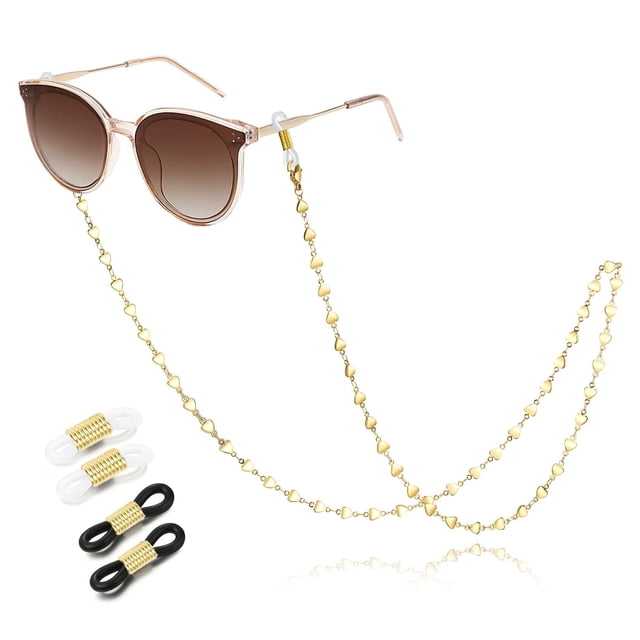 Cadena para anteojos SAM & LORI en acero inoxidable dorado para mujer
