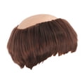 thumbnail image 4 of Peluca de monje calvo para Halloween, cosplay, versátil, realista, regalo, decoración, disfraz, accesorio para fiesta, peluca calva para Halloween, Marrón, 4 of 10
