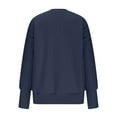thumbnail image 6 of Women's Oversized Fleece Lined Sweatshirt, Loose Crewneck Lantern Long Sleeve Pullover Drop Shoulder Tunic Tops, 6 of 9