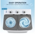 thumbnail image 3 of Portable Washing Machine, 14lbs Twin Tub Washer Mini Compact Laundry Machine with Drain Pump,Compact Washer for Home Dorm Apartment,Grey, 3 of 6