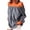 Grey, variant on HCYSFG Women's Off Shoulder Blouse Long Sleeve Boat Neck Solid Color shirts Elastic Pleated Neckline Loose Fit Casual Summer Top