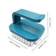 thumbnail image 3 of Cleaning Brush with Ergonomic Handle,Reusable Heavy-Duty All Purpose Scrub Brushes with Bristles for Bathroom Kitchen Bathtub Toilet Carpet and More,3.15x2.36x2.36 inch (Z1-Green Soft Bristles), 3 of 4