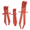 thumbnail image 4 of Pinzas de abrazadera Cola de curva de 3 piezas para sellado de manos libres de plástico Rojo, 4 of 7