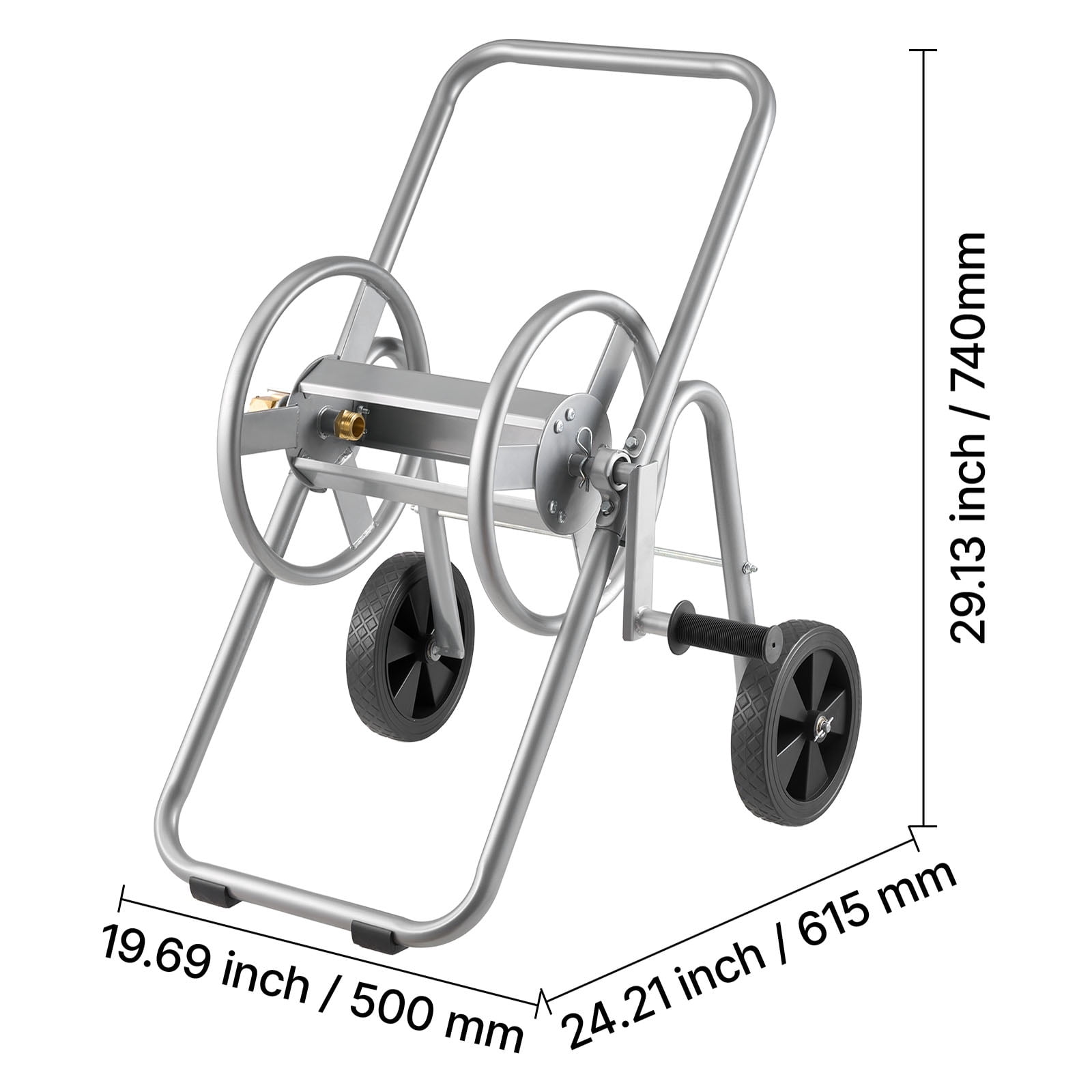 Heavy Duty Hose Reel Cart for 175 ft 5/8" Hose, Mobile Garden Tool