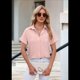 thumbnail image 5 of Camisa de Corta con Botones para Mujer, Color Rosa, Talla L, 5 of 10