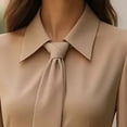 thumbnail image 3 of MORTTIC Women Elegant Solid Color Tie-Waist Long Sleeve Dress Formal Occasion Midi Dress For Spring Summer Khaki，S, 3 of 11