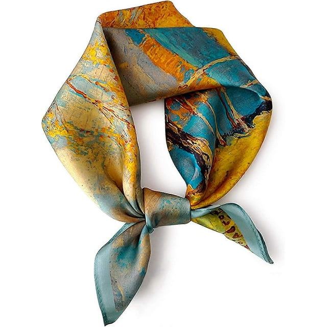 Bufanda de seda 100 % morera, 53 x 53 cm, cuadrada, para mujer, ideal para regalo
