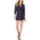 thumbnail image 1 of Rules of Etiquette Womens Navy Striped Romper Jumpsuit, Multicolor, Medium, 1 of 1
