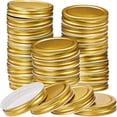 thumbnail image 1 of 30 Packs Mason Jar Lids Regular Mouth Leak Proof Secure Mason Storage Solid ,Gold, 1 of 7