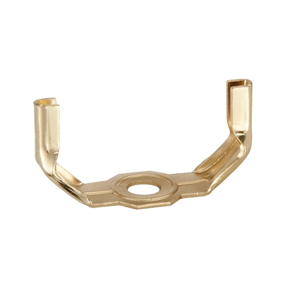 B&P Lamp® Heavy Duty Lamp Shade Harp Holder Base, 1/8IP, Brass Plated Steel