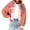 Pink, variant on Leesechin Women's Basic Button Down Stretch Fitted Long Sleeves Denim Jean Jacket