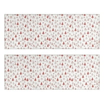 Kitchen Rugs Sets Of 2,Red Christmas Tree Pattern Anti Fatigue Kitchen Mat Rugs Non Slip Washable,Decorative Kitchen Floor Mats for Kitchen,Sink,Laundry,17"X47"