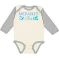 thumbnail image 3 of Inktastic Mermaid Vibes Text in Blues Boys or Girls Long Sleeve Baby Bodysuit, 3 of 5
