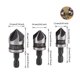 thumbnail image 3 of sweethay Juego de brocas de chaflán de 90 grados, 3 uds., a prueba de herrumbre, 12/16/19mm, herramienta de trabajo de de 5 flautas, brocas Accesorios para bloques patrón sweethay TO011565-01, 3 of 6