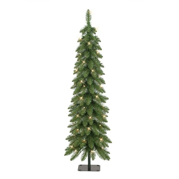 Puleo International  4 ft. Pre-Lit Artificial Alpine Pencil Tree