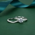 thumbnail image 3 of NS Enterprise Moissanite Wedding Ring Set for Women – 925 Sterling Silver with 18K White Gold Plating, D Color VVS1 Clarity Engagement & Promise Rings, 3 of 4