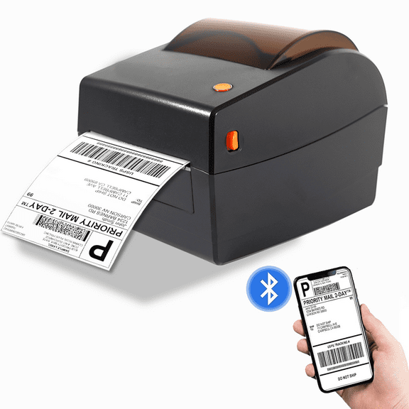 Bluetooth Thermal Shipping Label Printer, Wireless 4x6 Label Printer for Shipping Packages, Compatible with Android/iOS/Mac/Windows, suitable for USPS, Shopify, Amazon, Ebay