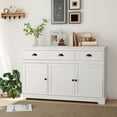 thumbnail image 2 of Gymax Modern Buffet Sideboard 53.5'' Storage Cabinet w/ 3 Drawers 3 Doors White, 2 of 10