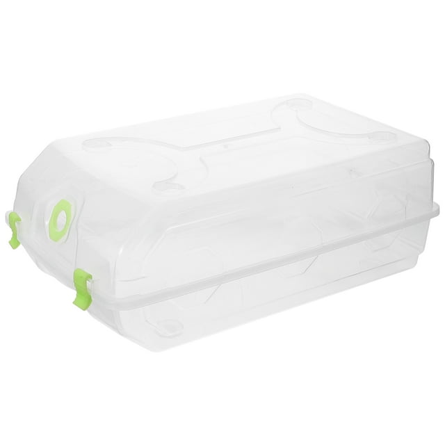 EeaseCA Boîte de Rangement pour Chaussures Empilable en Plastique Transparent 22*13*37cm (Vert)