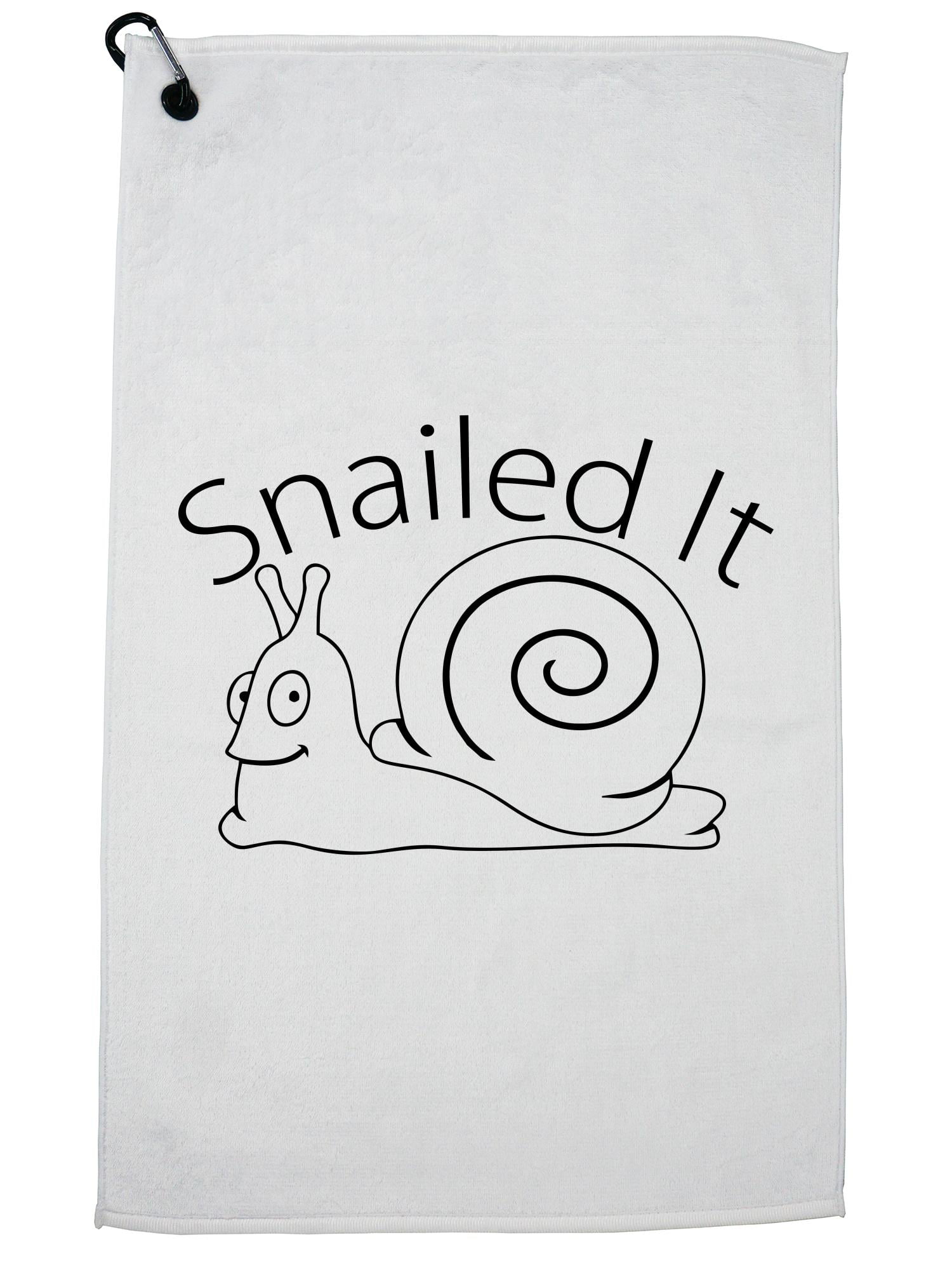 Snailed It Snail Nailed It Funny Awesome Golf Towel With