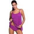 thumbnail image 1 of Women's 2 Pieces Lace Tankini Swimsuit Set Plus Size, 1 of 6