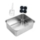 thumbnail image 2 of Caja de arena de acero inoxidable, arenero para gatos, cuenco de limpieza para gatos, contenedor de arena para gatos 50x35x15cm, 2 of 9