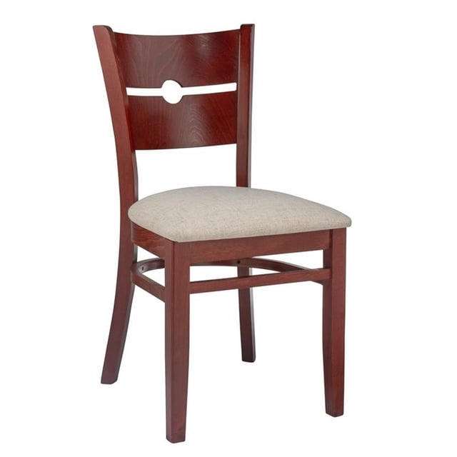 Chaise Arrière Lolly en Acajou (Lot de 2)