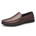 thumbnail image 3 of Men's Casual Loafers Slip On Leather Shoes Comfortable Lightweight Driving Shoes Male Moccasins Classic Penny Loafer Flats Boat Shoes Outdoor Walking Shoes, 3 of 15
