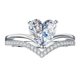thumbnail image 1 of En forma de gran anillo de diamantes de imitación del anillo de diamantes de imitación elegante geometría anillos completos para las mujeres Tamaño 5 11, 1 of 6