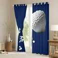 thumbnail image 3 of Castle Fairy Boys Girls Eat Sleep Golf Blackout Curtains Set of 2 (52x84 Each),Ball Gamer Window Curtains,Sport Theme Curtains and Drapes,Lightweight Room Decor, 3 of 6