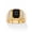 Black Onyx, variant on Men's 2.96 TCW Emerald-Cut Created Blue Sapphire and Genuine Diamond Classic Ring 18k Gold-Plated