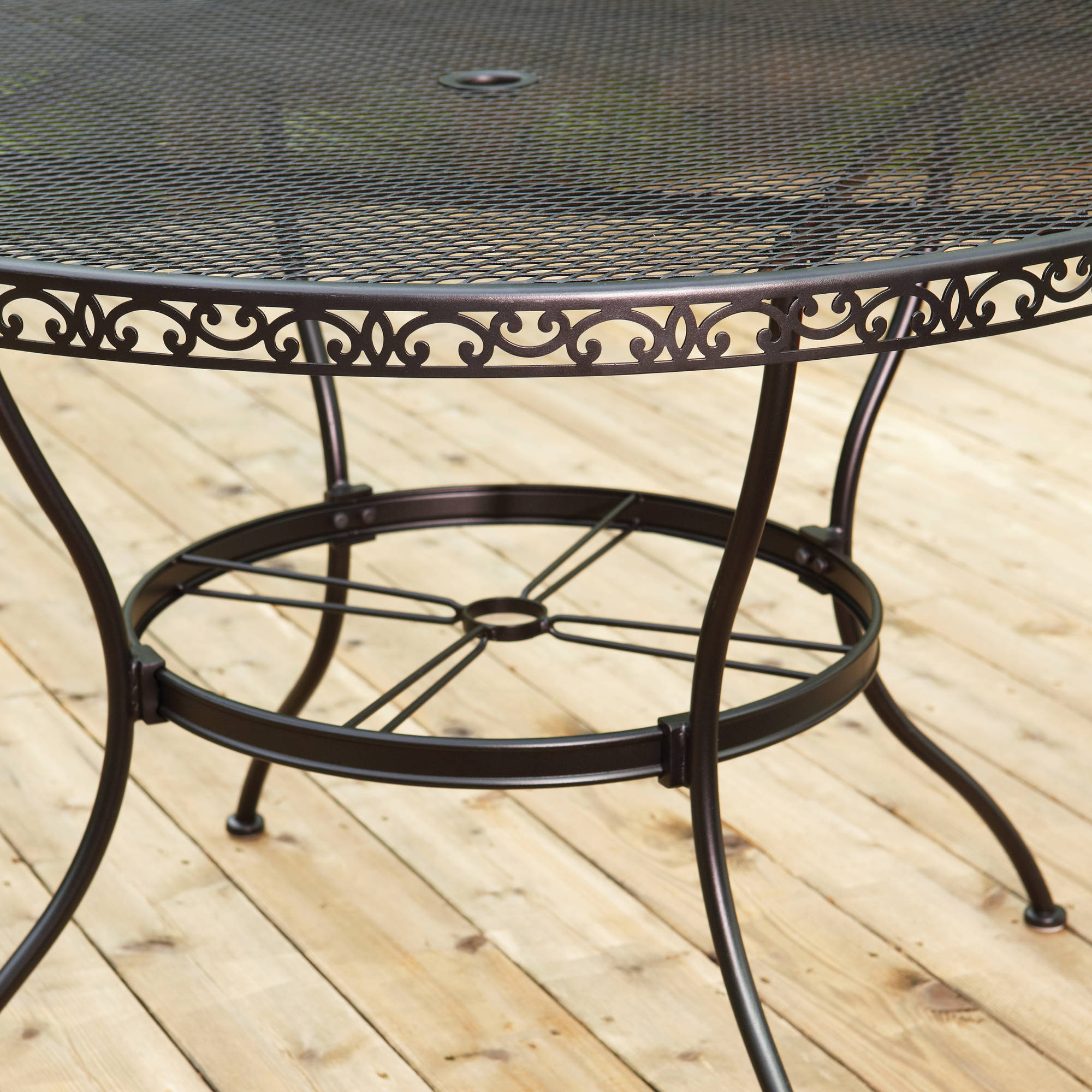 Better Homes and Gardens Wrought Iron Patio Dining Set, Clayton Court Cushioned 5 Piece, Red - image 4 of 11