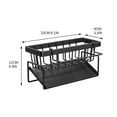 thumbnail image 2 of Stainless Steel Kitchen Sink Drying Rack with Utensil Holder and Detachable Hanging Pole for Sponge Cloth Storage 1-Pack, 2 of 8