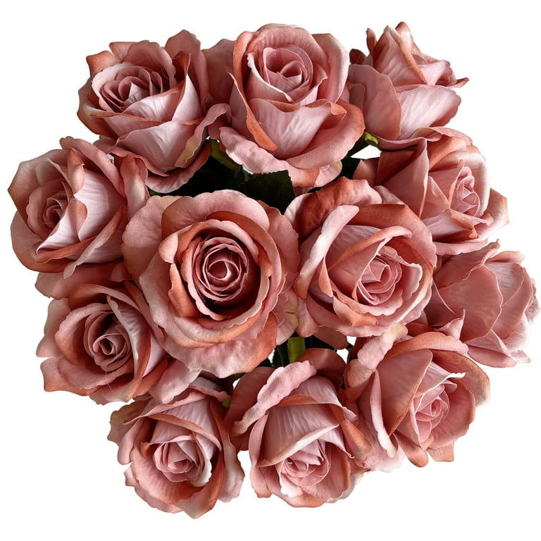 Artificial Silk Rose Flower Bouquet Small in Various Colors – RusticReach