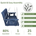 thumbnail image 6 of Fortune Candy HDPE Porch Swing with Stainless Steel Bolts, Heavy Duty 1200 lbs, for Outdoor, Navy Blue, 6 of 6