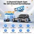thumbnail image 2 of Dash Cam AZDOME M660 360°, 4 canales, 2,5 K+1080P*3 con 128 GB, 2 of 9