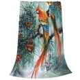 thumbnail image 2 of Pofeuu Colorful Birds Pine Branch Print Ultra-Soft Micro Fleece Blanket,for Bed Or Sofa,All Season Throw Blankets Flannel Blanket-40"x30", 2 of 7