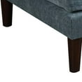 thumbnail image 3 of Rio 32 Inch Modular Ottoman Box Cushion Seat Wood Legs Slate Blue Fabric - Saltoro Sherpi, 3 of 5