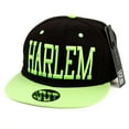 thumbnail image 2 of Harlem Block Letters Flat Bill Snapback Cap Hat Snap Back, 2 of 10