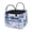 Blue Patchwork Floral Pattern, variant on Chririnla Portable Quilted Storage Basket for Toys, Valentine Heart Patchwork Polyester Quilted Foldable Laundry Basket for Bedroom Camping
