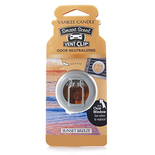 Yankee Candle CAR VENT CLIP HW SUNSET BREEZE, Smart Scent
