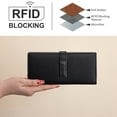 thumbnail image 7 of Wrangler Purses for Women Slim Thin Wallet RFID Blocking Bifold Clutch with Zipper Coin Purse Original Branded Leather Wallet with Card Holder, Black, 7 of 7