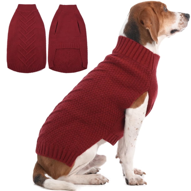 Jersey para perro IEcoII XL rojo oscuro de punto cálido sin mangas