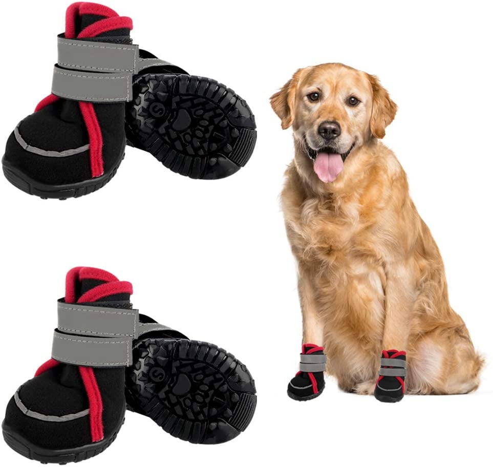 Delan NonSlip Dog Boots Waterproof Pet Shoes for Small to Large Dog