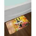 thumbnail image 2 of Wine Bath Mat, Tasty Wine on Wooden Barrel on Grape Plantation Countryside Harvest Rural Growth, Non-Slip Plush Mat Bathroom Kitchen Laundry Room Decor, 29.5 X 17.5 Inches, Orange Red Black, Ambesonne, 2 of 2