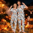 thumbnail image 6 of Grblisyd Halloween Family Matching Pajamas Sets Ghost Pumpkin Print Short Sleeve Top & Pants Two Piece Set Sleepwear Pjs, 6 of 7